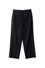 W/CA BEAVER STRAIGHT TROUSERS - BLACK (ST.1261)