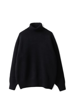 EXTRA FINE WOOL WARM KNIT TURTLE NECK LS - BLACK (ST.1290)