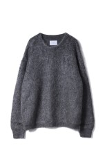 KID MOHAIR KNIT CREW NECK LS - GREY (ST.1299)