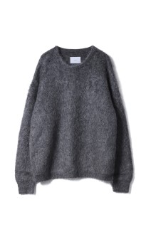 KID MOHAIR KNIT CREW NECK LS - GREY (ST.1299)