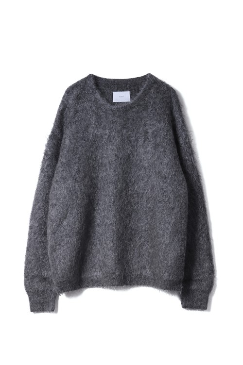 KID MOHAIR KNIT CREW NECK LS - GREY (ST.1299) | セレクトショップ