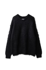 KID MOHAIR KNIT CREW NECK LS - BLACK (ST.1299)