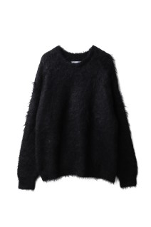 KID MOHAIR KNIT CREW NECK LS - BLACK (ST.1299)