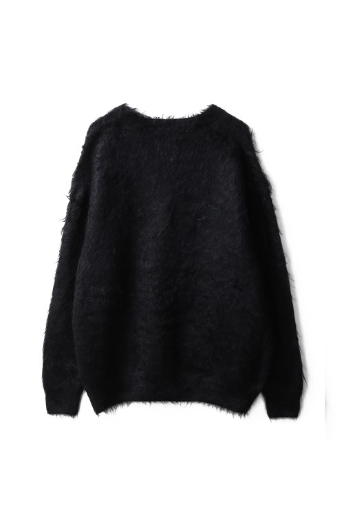 KID MOHAIR KNIT V NECK CARDIGAN - BLACK (ST.1300) | セレクト