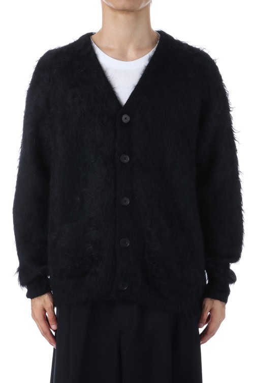 KID MOHAIR KNIT V NECK CARDIGAN - BLACK (ST.1300) | セレクト