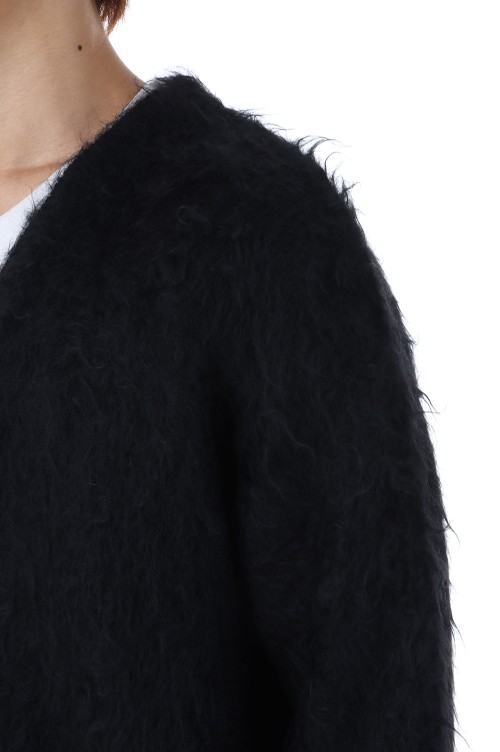 KID MOHAIR KNIT V NECK CARDIGAN - BLACK (ST.1300) | セレクト