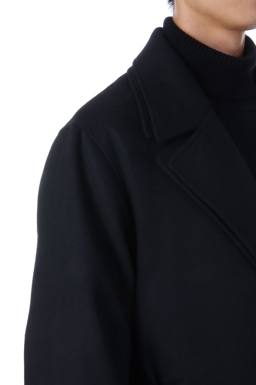 OVERSIZED LAYERED COMBINATION COAT - BLACK (ST.1210) | セレクト