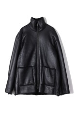CUT-OFF MOUTON JACKET - BLACK (ST.1222)