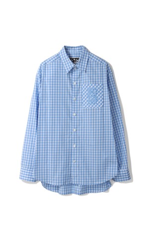 TSTS GINGHAM SHIRT - SAXE BLUE GINGHAM (25AMM0203)
