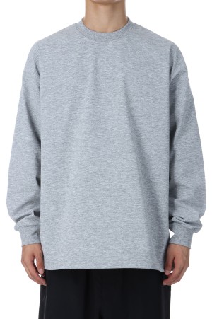 TECH DRAWSTRING TEE L/S - HEATHER GRAY (BE-31025W)