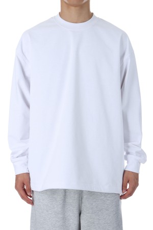 TECH DRAWSTRING TEE L/S - WHITE (BE-31025W)