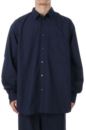 TECH REGULAR COLLAR SHIRT L/S - NAVY (BE-83025W)