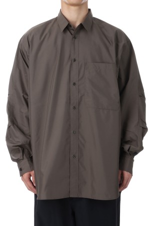 TECH REGULAR COLLAR SHIRT L/S - BROWN KHAKI (BE-83025W)