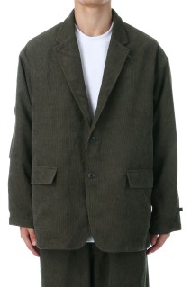 TECH LOOSE 2B JACKET CORDUROY - BROWN KHAKI (BJ-32025W)