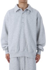 TECH SWEAT SNAP PULLOVER - HEATHER GRAY (BE-53025W)