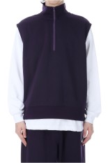 TECH SWEAT ZIP VEST PULLOVER - PURPLE (BE-55025W)