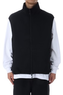 TECH SCUBA KNIT STAND COLLAR VEST - BLACK (BE-61025W)