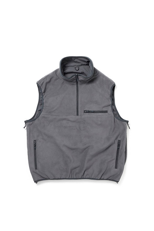 TECH REVERSIBLE PULLOVER PUFF VEST - CHARCOAL (BW-70025W
