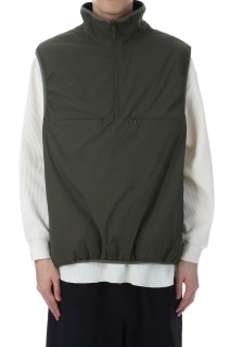 TECH REVERSIBLE PULLOVER PUFF VEST - BROWN KHAKI (BW-70025W)