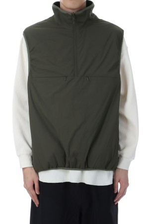 TECH REVERSIBLE PULLOVER PUFF VEST - BROWN KHAKI (BW-70025W)