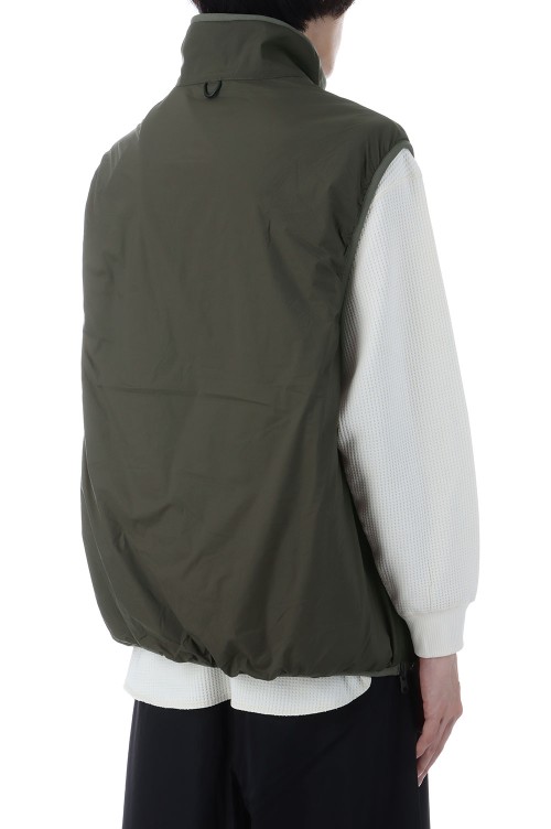 TECH REVERSIBLE PULLOVER PUFF VEST - BROWN KHAKI (BW-70025W