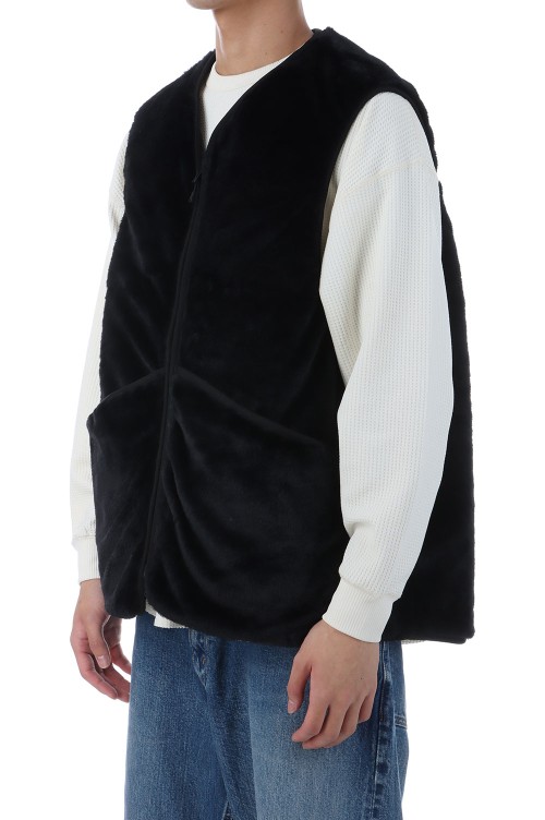 ジャケット・アウター TECH REVERSIBLE BRITISH HUNTER FUR VEST TECH REVERSIBLE BRITISH HUNTER FUR VEST - BLACK (BJ-44025W