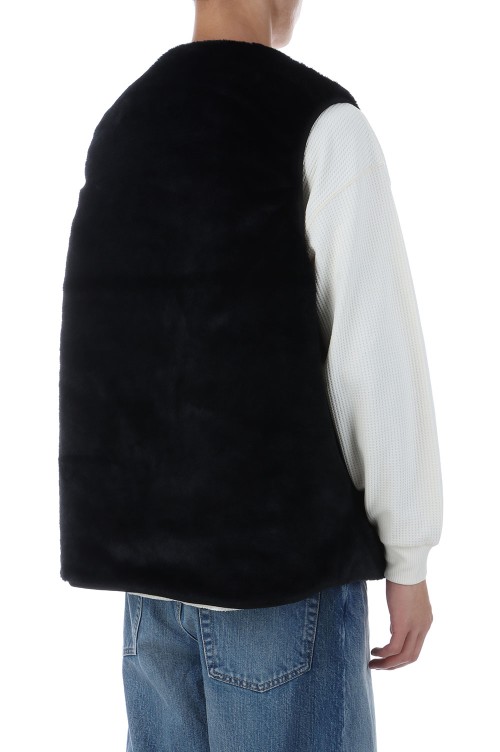 TECH REVERSIBLE BRITISH HUNTER FUR VEST - BLACK (BJ-44025W