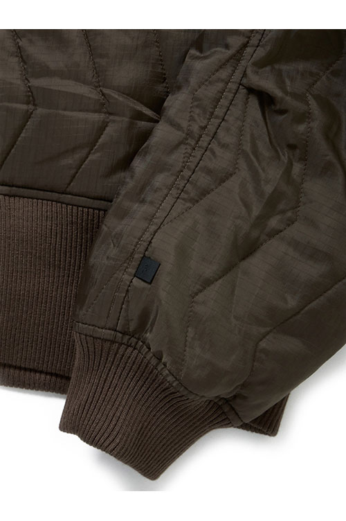 TECH ARMY QUILTING HIGH NECK JACKET - BROWN KHAKI (BW-44025W