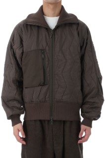 TECH ARMY QUILTING HIGH NECK JACKET - BROWN KHAKI (BW-44025W)