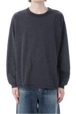 Garment Dyed Field Long Sleeve Tee - Black (N25FT009)