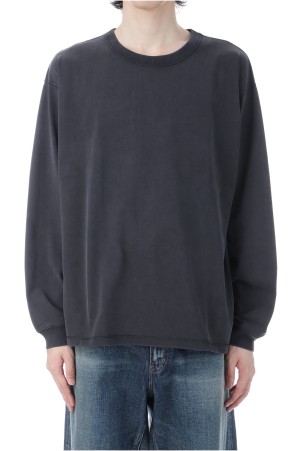 Garment Dyed Field Long Sleeve Tee - Black (N25FT009)