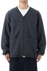 PLAS Fleece Field Cardigan - Asphalt Gray (N25FA037)