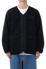 PLAS Fleece Field Cardigan - Black (N25FA037)