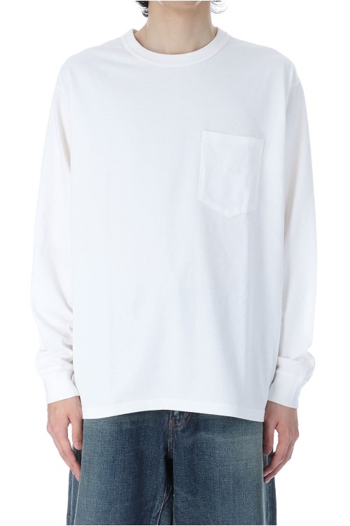 7oz Field Long Sleeve Pocket Tee - Off White (N25FT063) | セレクト