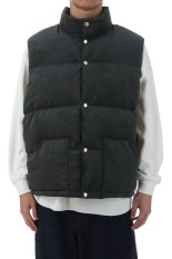 Synthetic Leather Field Sierra Vest - Asphalt Gray (N25FN092)
