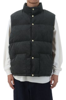Synthetic Leather Field Sierra Vest - Asphalt Gray (N25FN092)