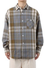 Flannel Plaid Field Shirt - Khaki (N25FG097)