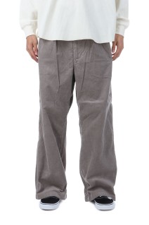 Corduroy Wide Straight Field Pants - Gray (N25FC099)