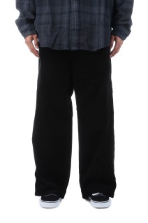 Corduroy Wide Straight Field Pants - Black (N25FC099)