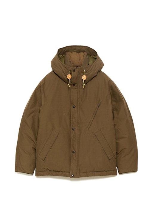 Double Peak Short Down Parka - Moss Green (N25FA105) | セレクト