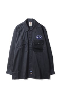 WORK SHIRTS feat.DICKIES / BLACK (252LM-SH03)