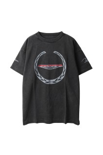 PRINTED TEE SHIRTS BADGE  / BLACK (252LM-CT04)