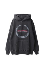PRINTED HOODIE -BADGE- / BLACK (252LM-CT16)