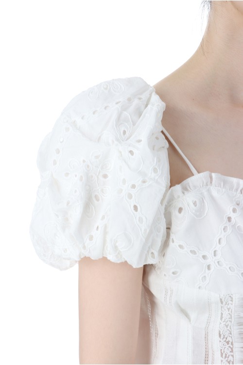 【未使用】2way Cotton Puff Sleeve Bustier 25SUMMER PRE-ORDER] 2-way Cotton Puff Sleeve Bustier