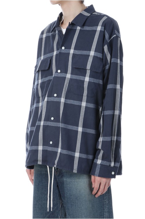 Flannel PALAKA Check Shirt - Navy (S25FG016) | セレクトショップ