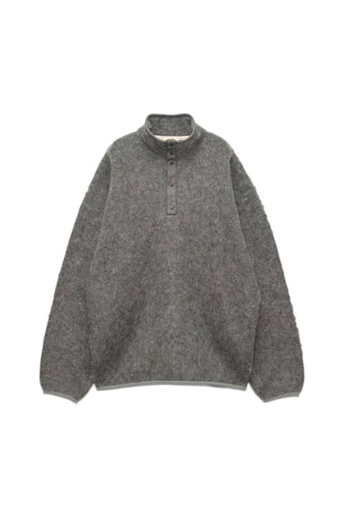 Pullover Mohair Sweater - Heather Gray (S25FJ027) | セレクト