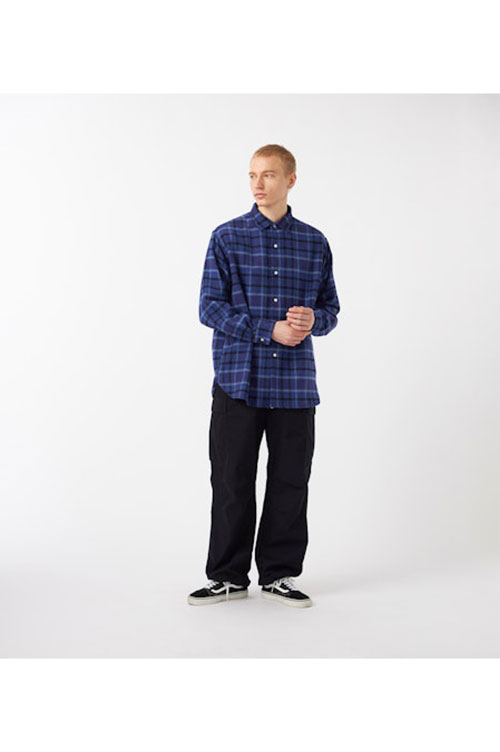 Heavy Flannel Shirt - Navy (S25FG046) | セレクトショップ