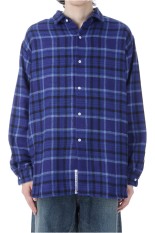 Heavy Flannel Shirt - Navy (S25FG046)