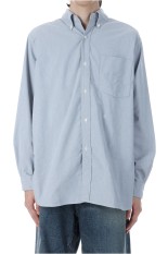 Button Down Wind Shirt - Grayish Navy (SUGF350)