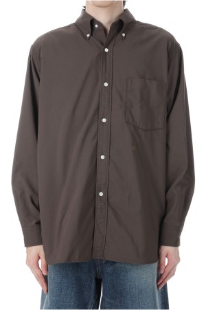 Button Down Wind Shirt - Brown (SUGF350)